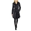 Mossimo&reg; Black Women's Satin Wrap Trench Jacket - Black