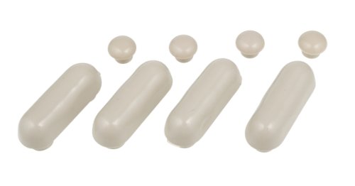 WENKO 288093100 Auflagestopfen f&uuml;r WC-Sitze - D&auml;mpfer f&uuml;r Deckel und Brille, beige