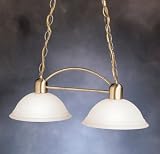 2 Lt Island light, Antique Brass finish