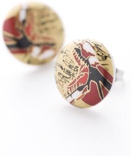 Evangelion porcelain earrings Unit 2 Beast