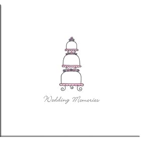 Pioneer MB-10WBTCAKEPASTL 12 by 12-Inch Wedding-Theme Memory Book with White Moire Cover, Pastel Cake