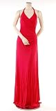 BCBG CHILI SHIRRED JERSEY LONG HALTER DRESS NEW XS