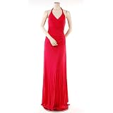 BCBG CHILI SHIRRED JERSEY LONG HALTER DRESS NEW XS at BCBG MAX AZRIA