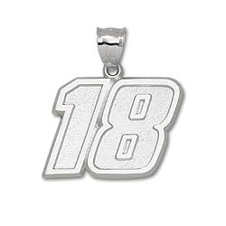 Driver Number 18 Giant 1 1/2" Charm/Pendant -Choose from 14K/10K, Stainless Steel or Gold Plated