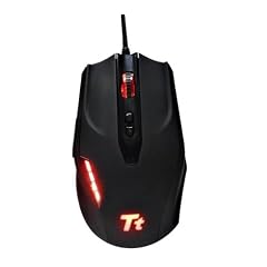 TT ESPORTS Black Gaming Maus 4000 dpi 6 Buttons Gewichtsanpassungmoeglich  Abtastungsrate in 4 Stufen einstellbar
