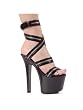 Women's Sexy High Platform Shoes Zipper Ankle Wrap Gothic Shoes 7 Inch Heel