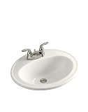 KOHLER K-2196-4L-0 Pennington Self-Rimming Lavatory White