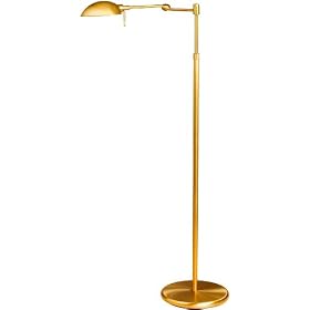 Holtkoetter 2508P1 AB Halogen Swing-Arm Floor Lamp with P1 Dimming System, Antique Brass by Holtkoetter