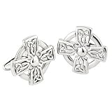 Sterling Silver Celtic Knot Cross Cufflink