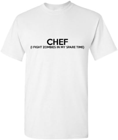 Zombie Underground Chef (I Fight Zombies) Adult T-Shirt (White, XL)