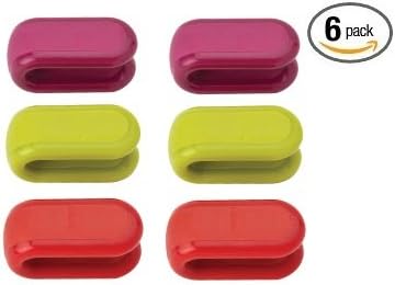 (6 Pack) Twist Clip Bag sealer, 3 assorted colors
