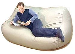Kitchen: Bean Bigbean Sofa Bean Bag Couch Chair   Denim Indigo   80 inch