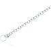 14K White Gold Heart Cable Charm Bracelet 8.5