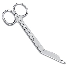 Professional Quality Left Handed Nursing Bandage Scissors Stainless Steel Autoclavable by Prestige Medical