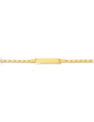 14k Yellow Gold Hearts Child/Baby ID Bracelet 6"