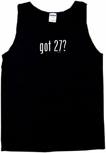 got 27? Men's Tee Shirt Large-Black TANK TOP