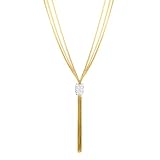 Celebrity Style Jewelry - Kourtney Kardashian Inspired Gold Plated Fringe Necklace - Kyyah's Gold Plated Multi-Strand Fringe Fashion Necklace