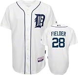 New Prince Fielder Jersey: Detroit Tigers #28 Home White Authentic Majestic Cool Base? On-Field Jersey Size 52 (Extra Large)