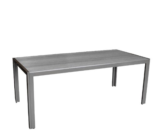 Gartentisch Aluminium / Non-Wood 205x90cm Anthr./S.Grau