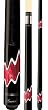 Black Lucasi Crimson and White Wave 58" Two-Piece Pool Cue (18-21 oz) - Billiards Equipment