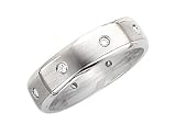 Ladies 6mm Fancy Diamond Wedding Band in 14K White Gold