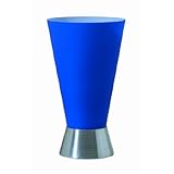 Lite Source LS-3724ALU/BLU Beaker Accent Table Lamp, Blue with Aluminum Base