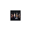 Set of 5 Noble Gems "Alice in Wonderland" Character Glass Christmas Ornaments 5"