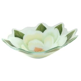 Peggy Karr 17-Inch Glass Magnolia Flower Bowl