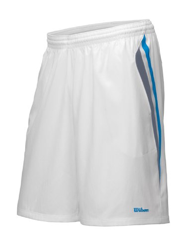 Wilson Herren Tennis Somerset Short, weiss/pool/grau, S, WRA1361001000sm Preisvergleich