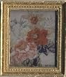 Dollhouse Miniature Framed Oriental Pink & Red Peonies