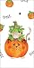 Carved Pumpkin Kitty Cat Halloween Kitchen Flour Sack Towel