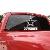 Dallas Cowboys 18"x18" White Decal Logo
