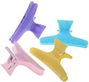 12Pcs Colorful Hairdressing Tool Butterfly Hair Claw Salon Section Clip Clamps