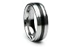 Stainless Steel Ring High Polish with Center Black PVD 7mm Stainless Steel Ring High Polish with Center Black PVD 7mm
