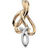14K White Gold Fish Pendant & Hidden Bail