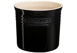 Le Creuset Stoneware Large 2-3/4-Quart Utensil Crock, Black Onyx