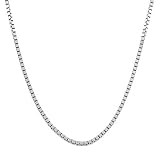 Nickel Free 925 Sterling Silver Sturdy Box Chain (1.1 mm Thick)