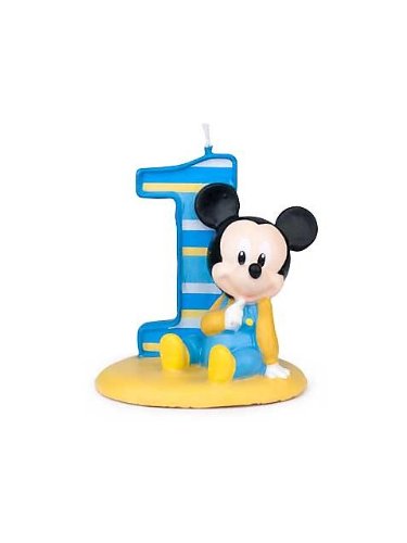 Mickey's 1st Birthday Molded Candle Party Accessory