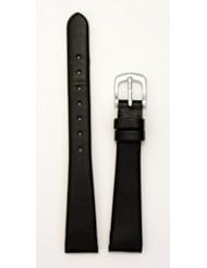 Ladies Genuine Italian Leather Watchband Black 10mm Watch Band