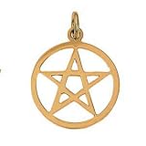 9ct Yellow Gold Pentangle in a circle