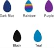 TITANIUM ANODIZED TEAR DROP REPLACEMENT HEADS RHTDRB4- 4MM RAINBOW NOT IN STOCK