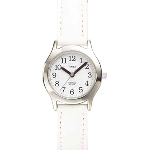 Timex Kids' T79101 My First Timex White Leather Watch