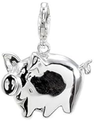 Sterling Silver Charming Animals Pig Charm
