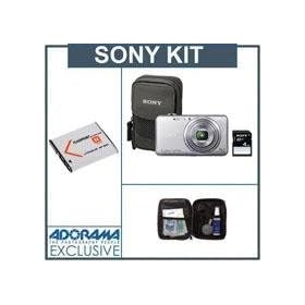 Sony Cyber-shot DSC-WX70 Digital Camera Silver Bundle, 4GB Class 4 SDHC Card, Carrying Case, Spare NP-BN1 Type Lithium-ion Battery, Professional Lens Cleaning Ki