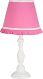 Girls Table or Desk Lamp with Pink Pleated Shade