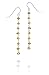 Silver linear faceted rosary chain drop earring