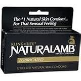 72 Naturalamb Condoms, Kling Tite Natural Skin, Lubricated, 6 Boxes