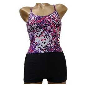 Tankini swimwear for women Boyleg short Forest Fruit