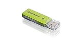 IOGEAR SD/MicroSD/MMC Card Reader/Writer GFR204SD (Green/Gray)