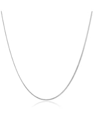 Italian 14k White Gold 0.60mm Fine Curb Chain Necklace